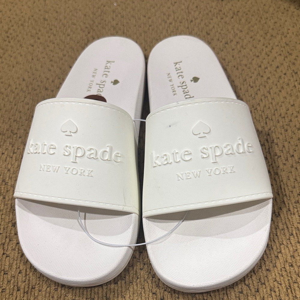 Kate Spade Cream Slide Sandals